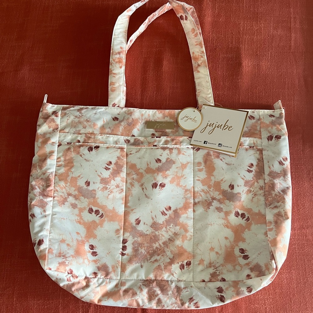 New with Tags JuJuBe SuperBe bag in cool peach tie dye design.